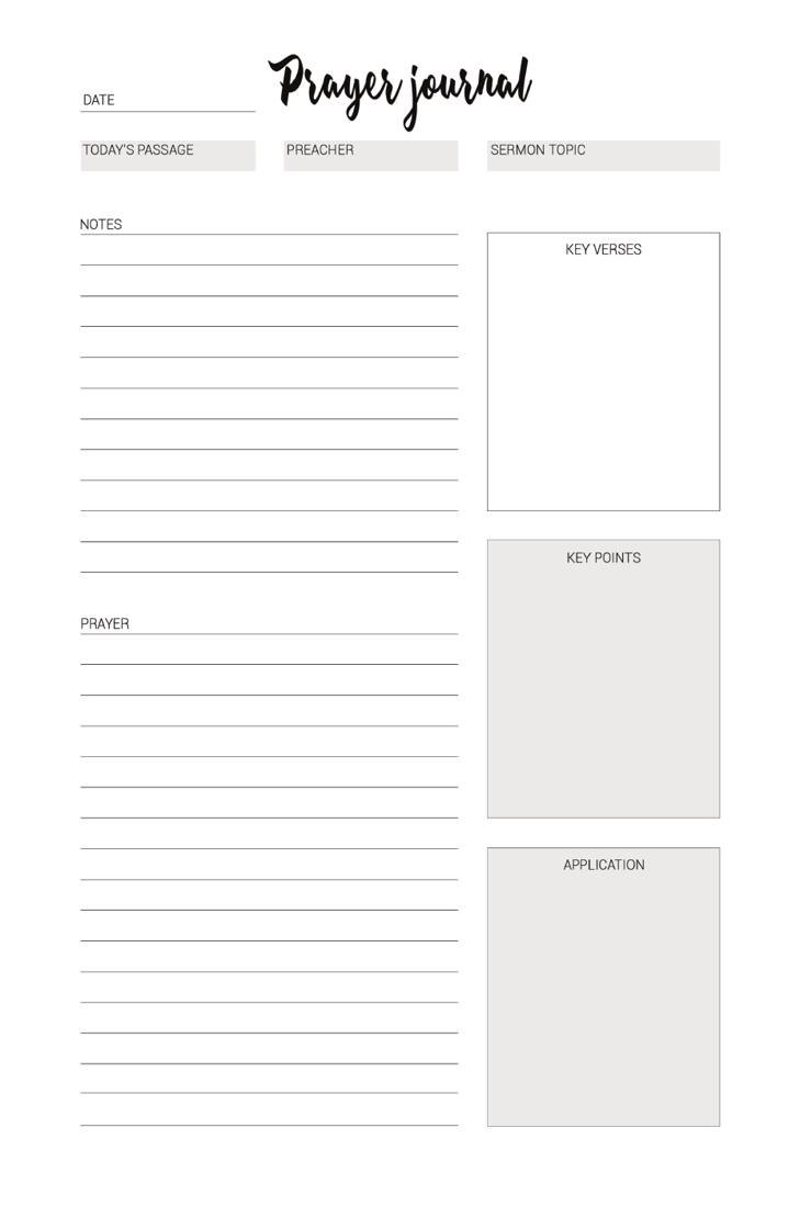 Inside page from Fearfully Wonderfully Made Whole Prayer Journal
