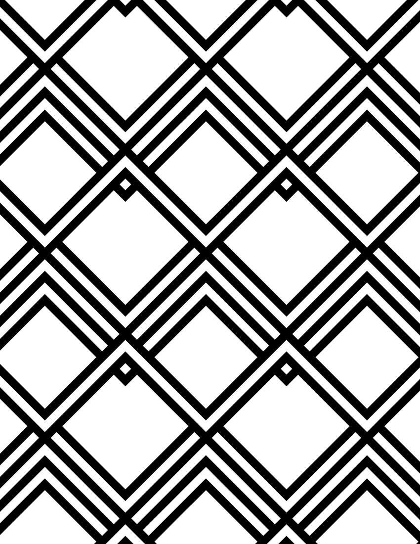 Inside page from Prints and Patterns Adult Coloring Book