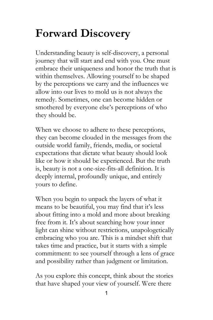Inside page from You Are Beautiful