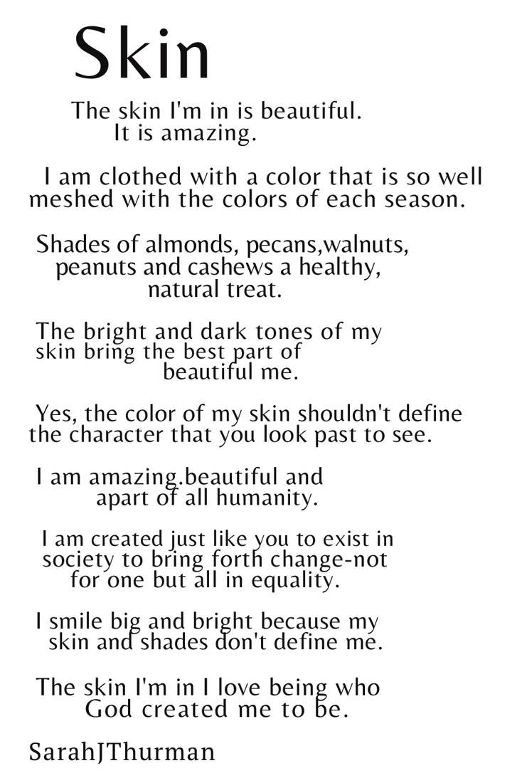 Inside page from You Are Beautiful Poem Journal